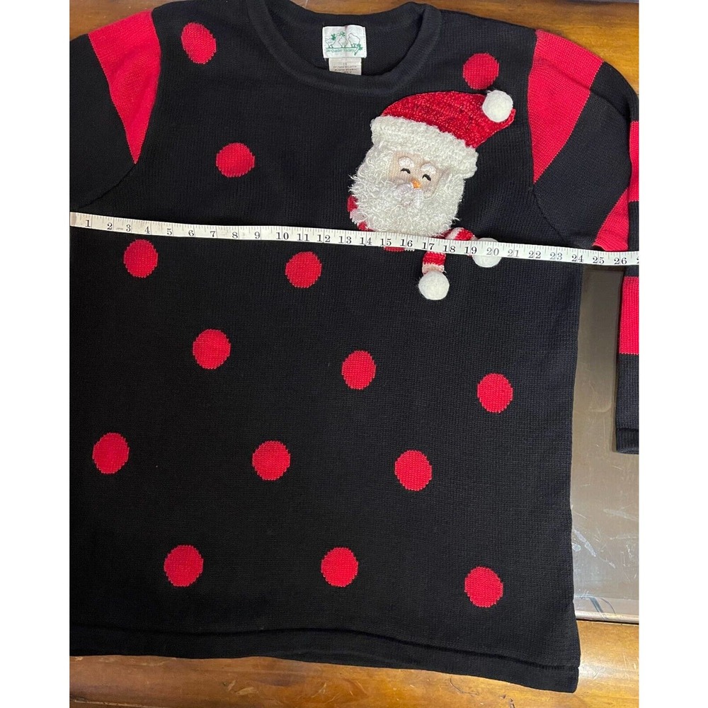 Vintage Quacker Factory Black Red Polka Dot Santa… - image 4